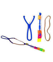 5 adet Led Işıklı Sapan Havada Süzülen Oyuncak Mancınık Sapan