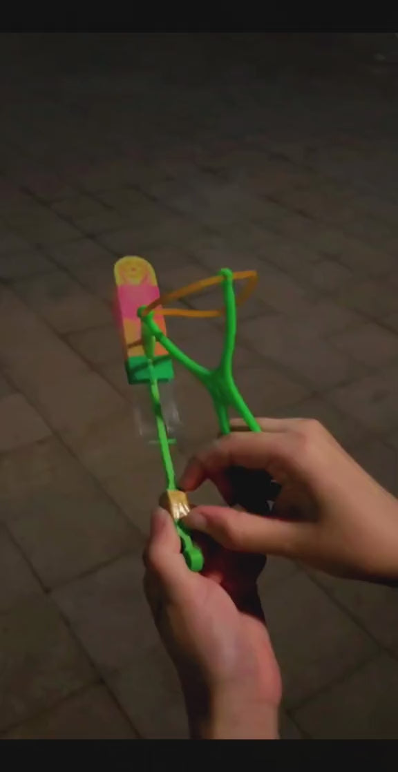 5 adet Led Işıklı Sapan Havada Süzülen Oyuncak Mancınık Sapan